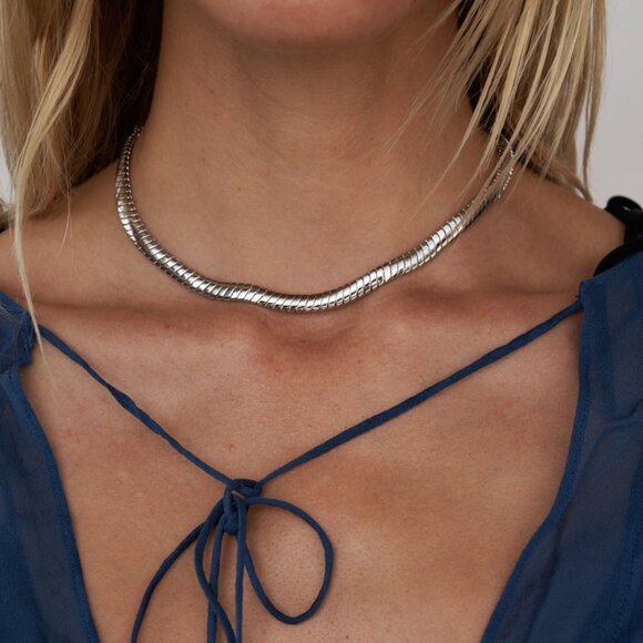 Large Raissa Chain by Lili Claspe/Silver 16” - Picture 1 of 7